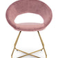 POLTRONA VANITY ORO VELLUTO ROSA