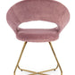 POLTRONA VANITY ORO VELLUTO ROSA