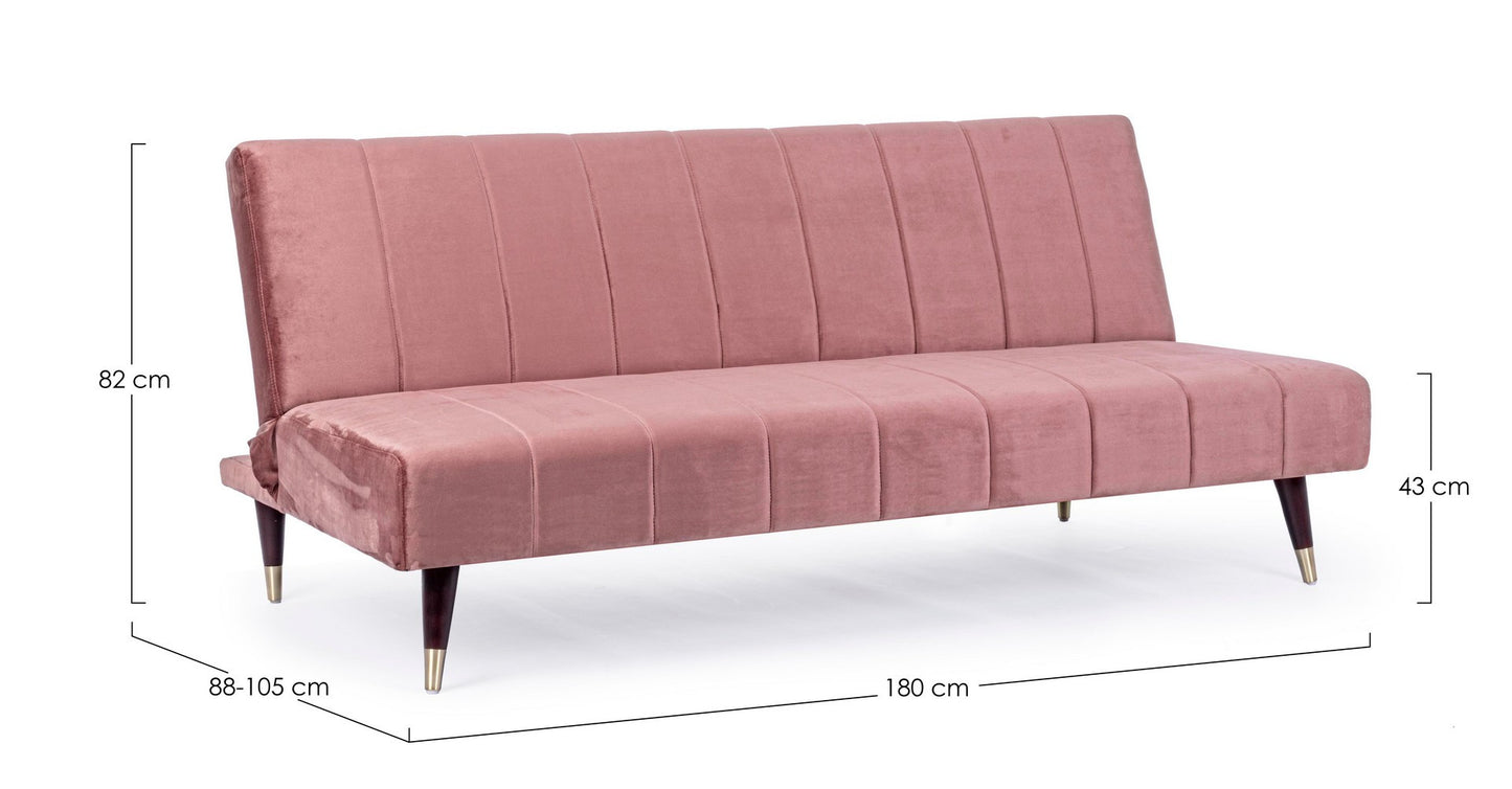 DIVANO LETTO 3P ALMA ROSA