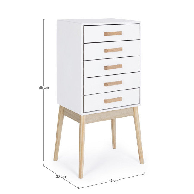 CASSETTIERA 5C ORDINARY BIANCO