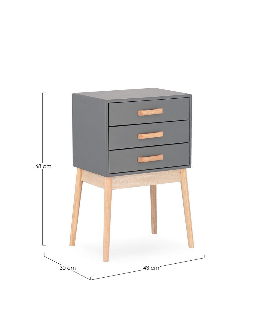 CASSETTIERA 3C ORDINARY GRIGIO