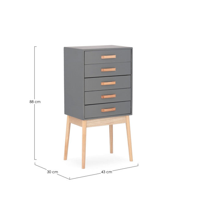 CASSETTIERA 5C ORDINARY GRIGIO