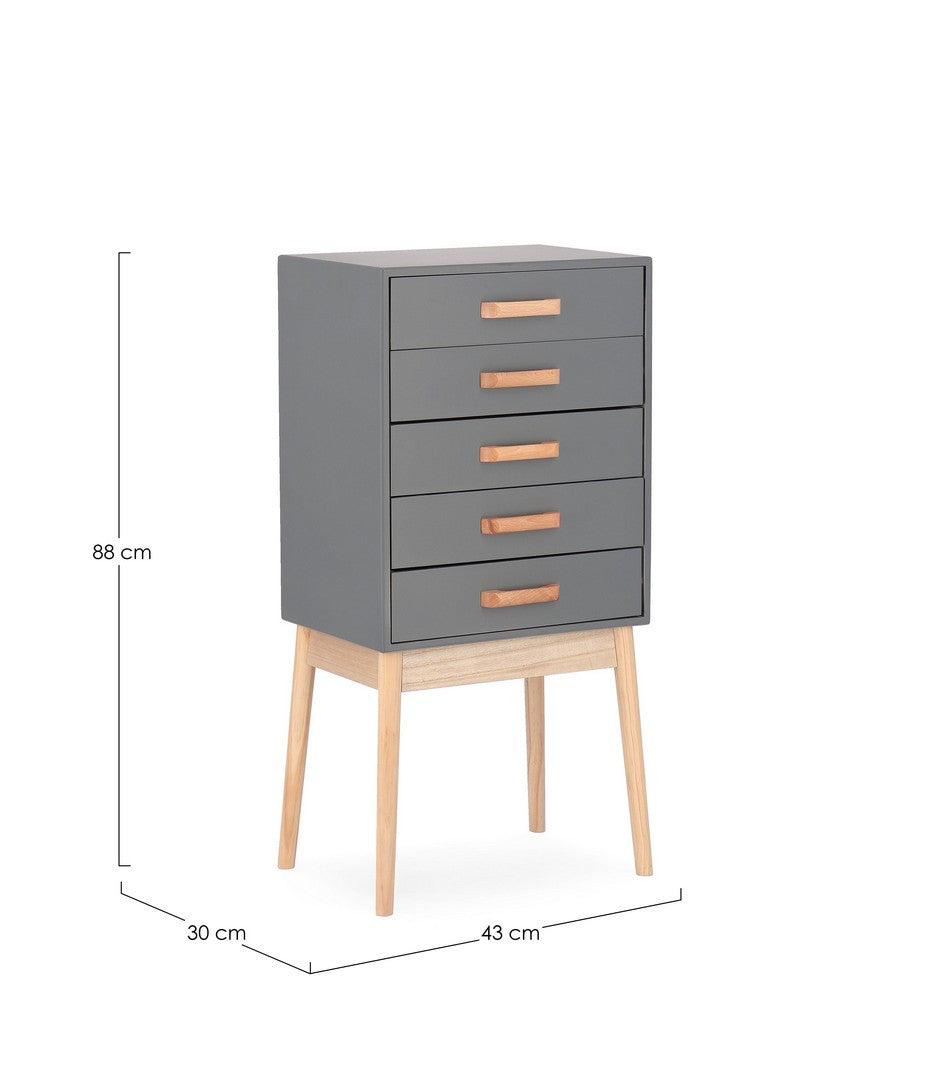 CASSETTIERA 5C ORDINARY GRIGIO