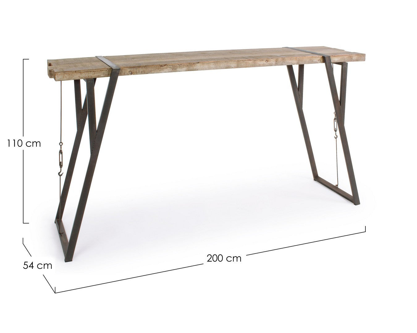 TAVOLO BAR BLOCKS 200X54