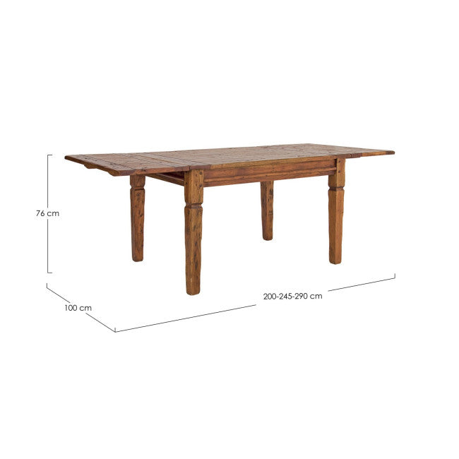 TAVOLO CHATEAUX ALLUNG 200-245-290X100