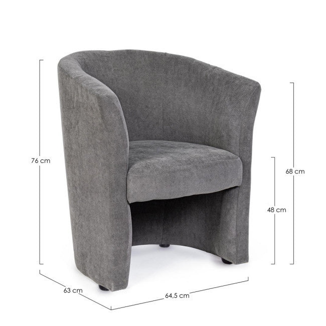 POLTRONA BELIZE ANTRACITE