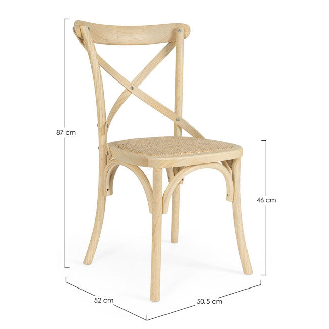 SEDIA CROSS NATURALE