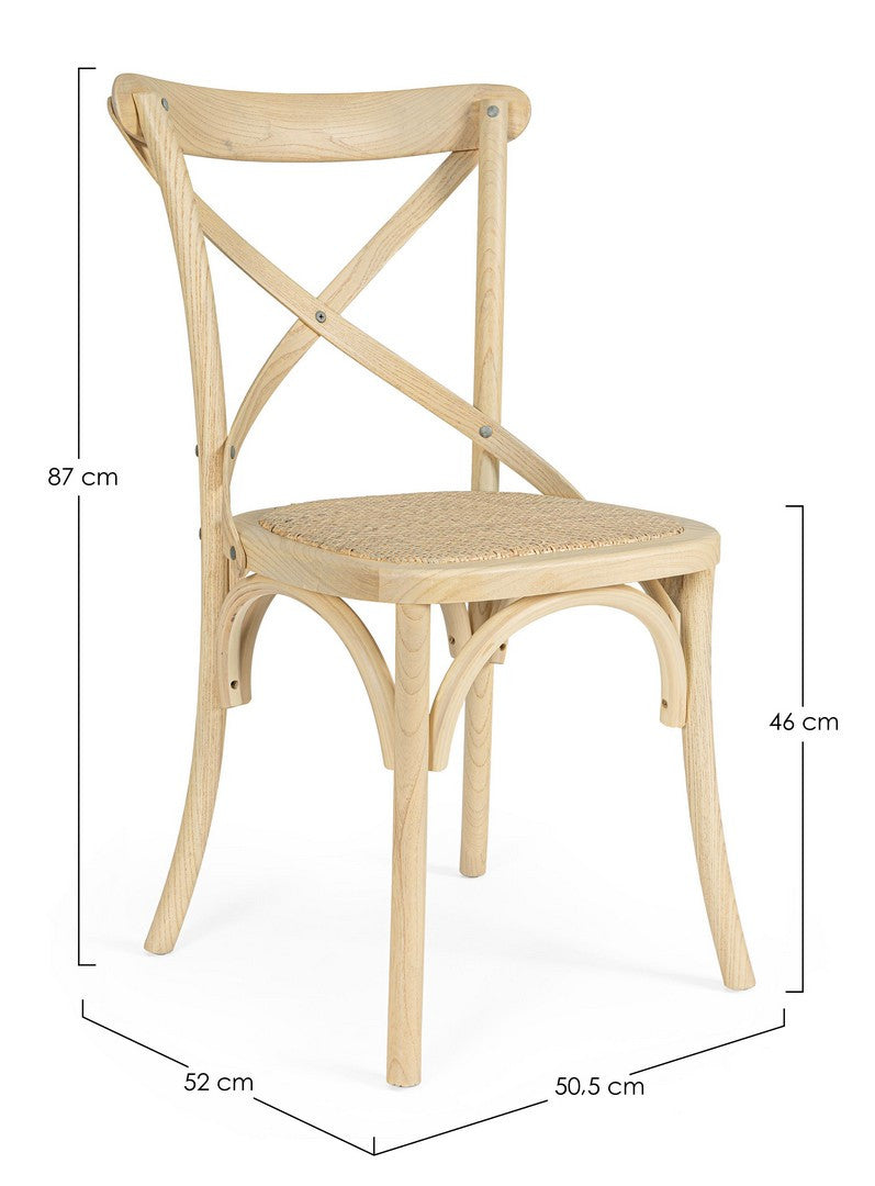 SEDIA CROSS NATURALE