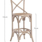 SGABELLO BAR CROSS GRIGIO NATURALE
