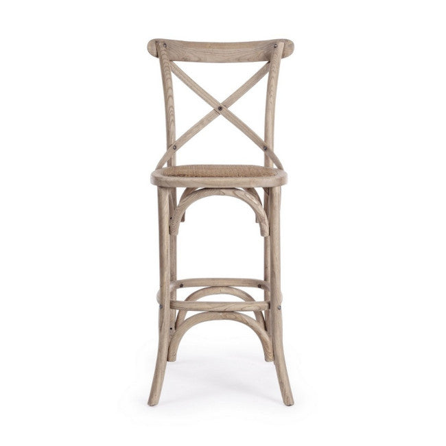 SGABELLO BAR CROSS GRIGIO NATURALE