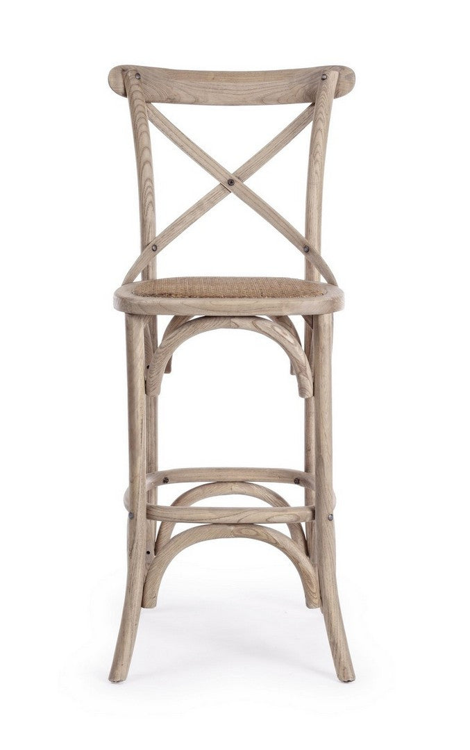 SGABELLO BAR CROSS GRIGIO NATURALE