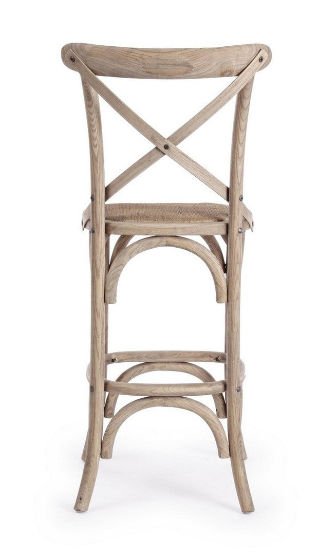 SGABELLO BAR CROSS GRIGIO NATURALE