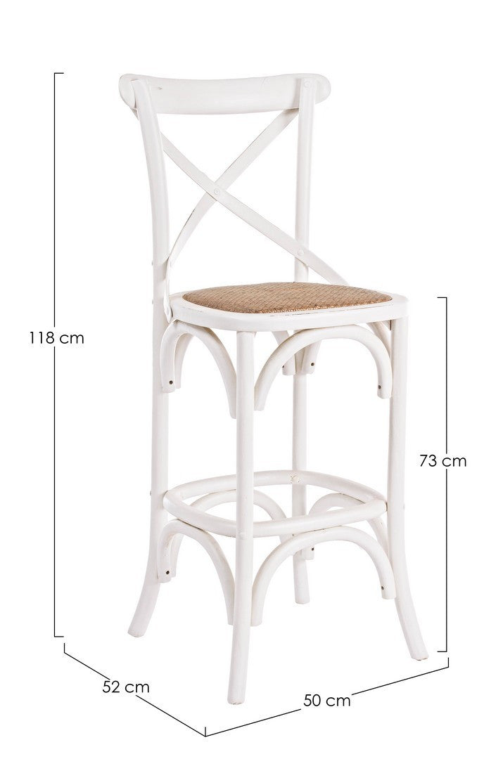 SGABELLO BAR CROSS BIANCO