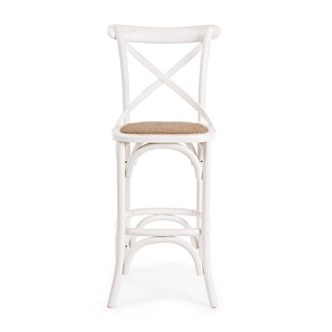 SGABELLO BAR CROSS BIANCO