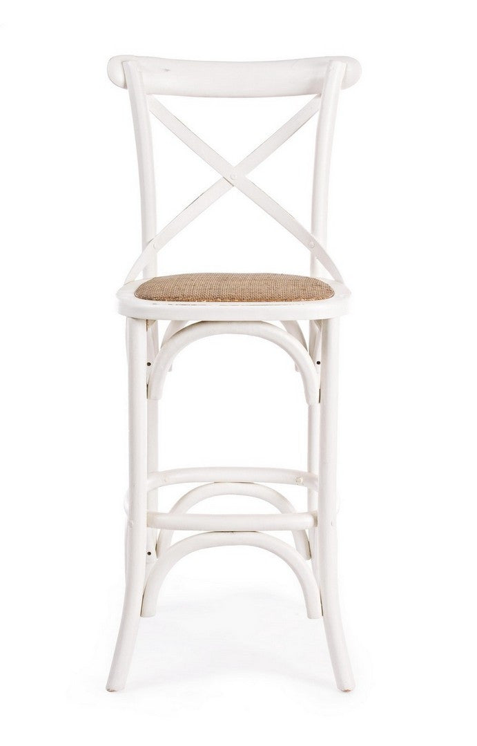 SGABELLO BAR CROSS BIANCO