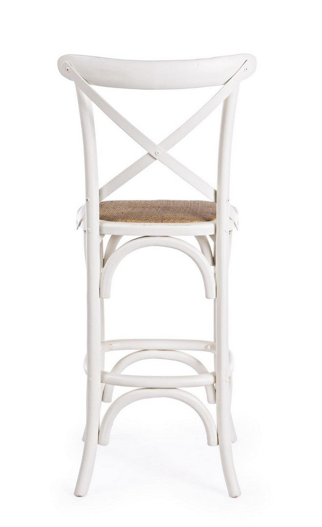 SGABELLO BAR CROSS BIANCO