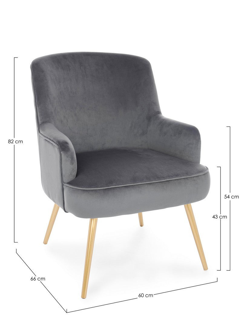 POLTRONA CLELIA GRIGIO