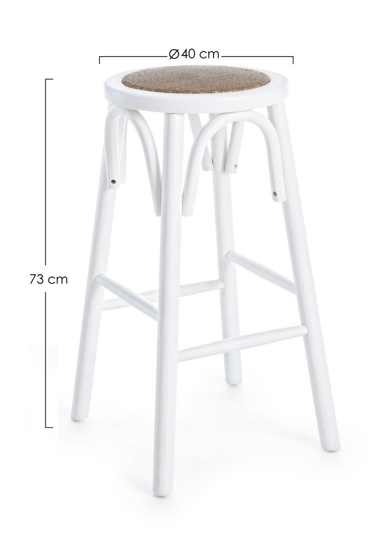 SGABELLO BAR CIRCLE BIANCO