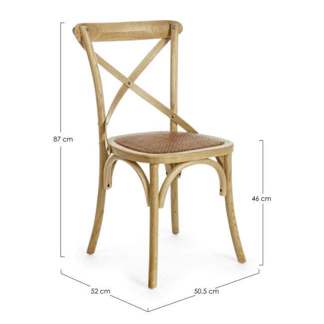 SEDIA CROSS MARRONE NATURALE