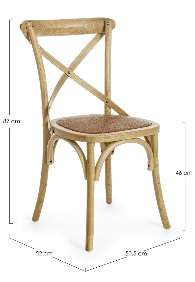 SEDIA CROSS MARRONE NATURALE