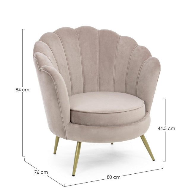 POLTRONA GILIOLA GRIGIO CHIARO