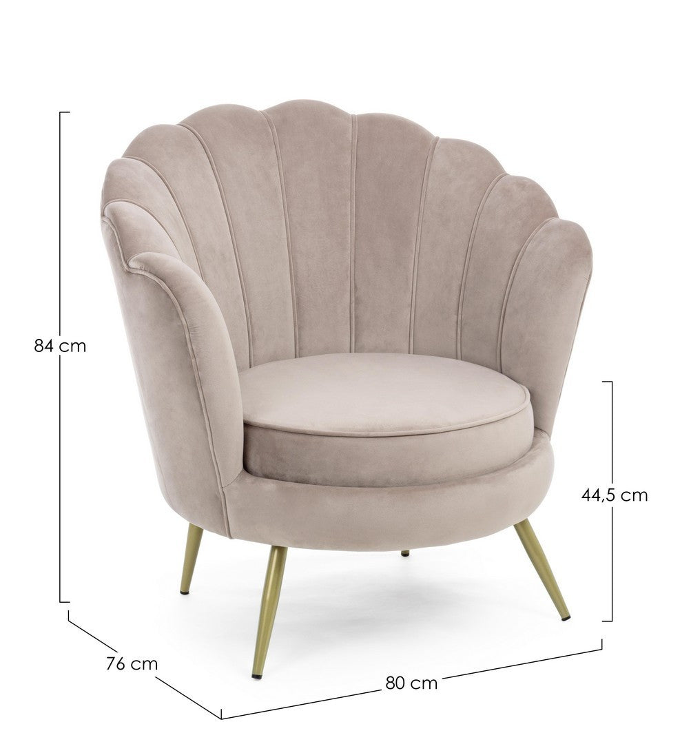 POLTRONA GILIOLA GRIGIO CHIARO