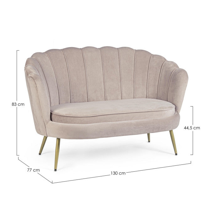 DIVANO 2P GILIOLA GRIGIO CHIARO