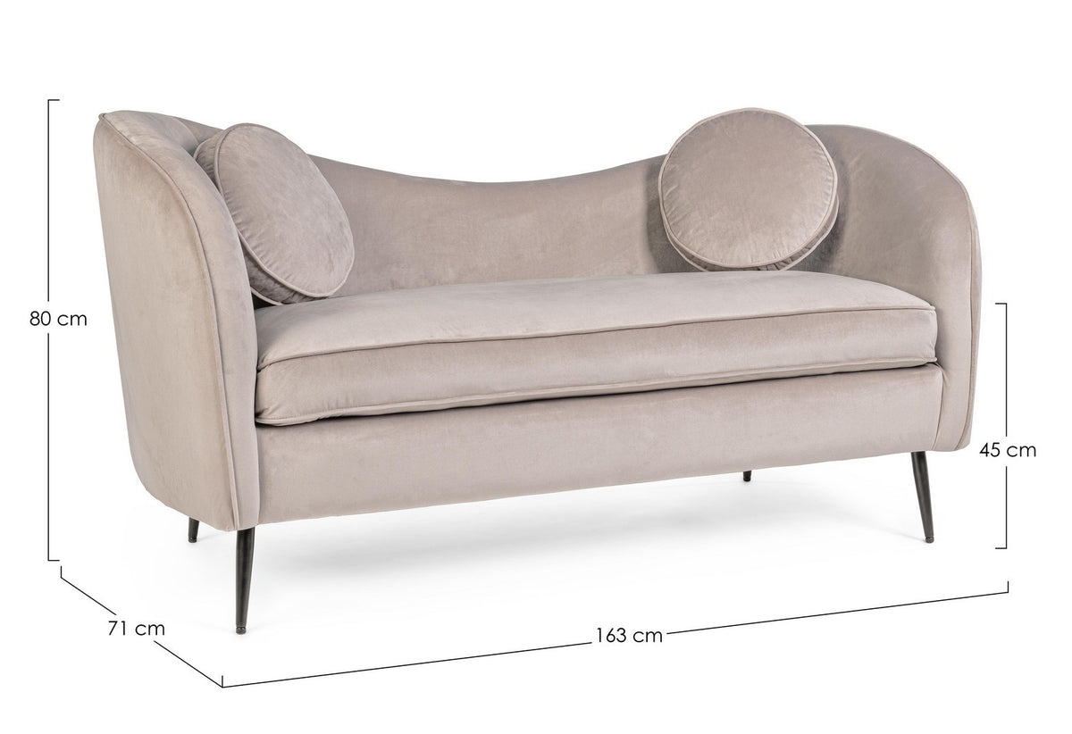 DIVANO 2P CANDIS GRIGIO CHIARO