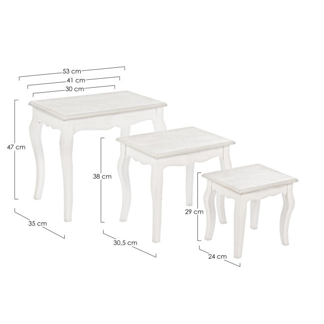 SET3 TAVOLINO CLORINE