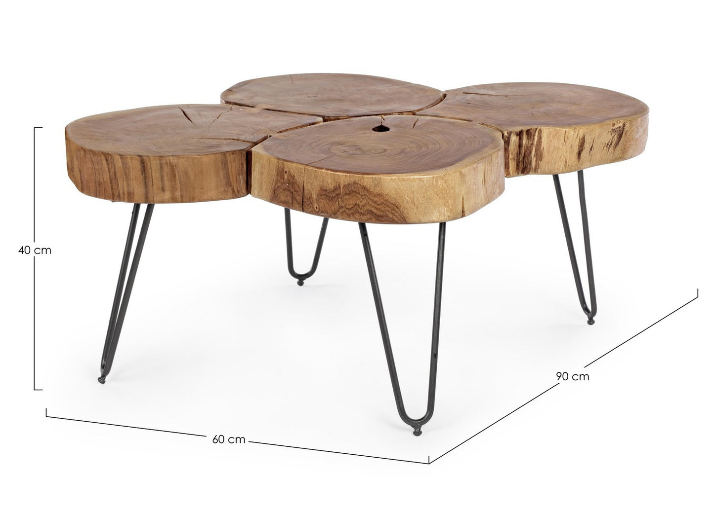 TAVOLINO ORBITAL LOG 90X60