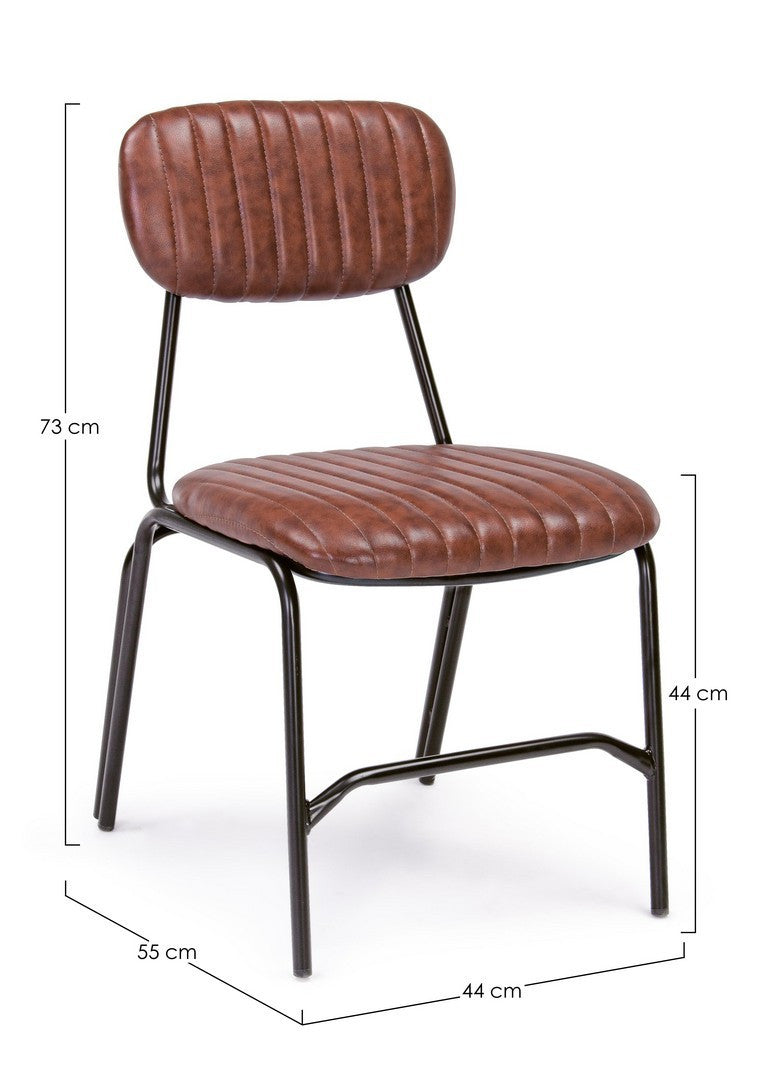 SEDIA DEBBIE ARANCIO SCURO VINTAGE