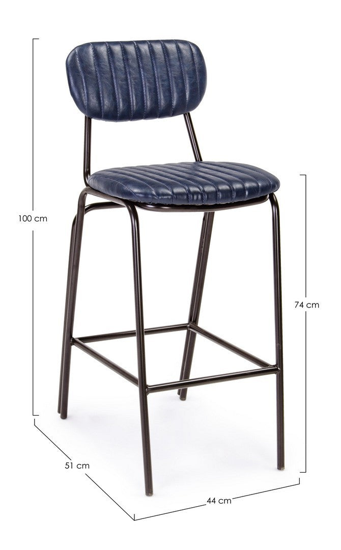 SGABELLO BAR DEBBIE BLU VINTAGE