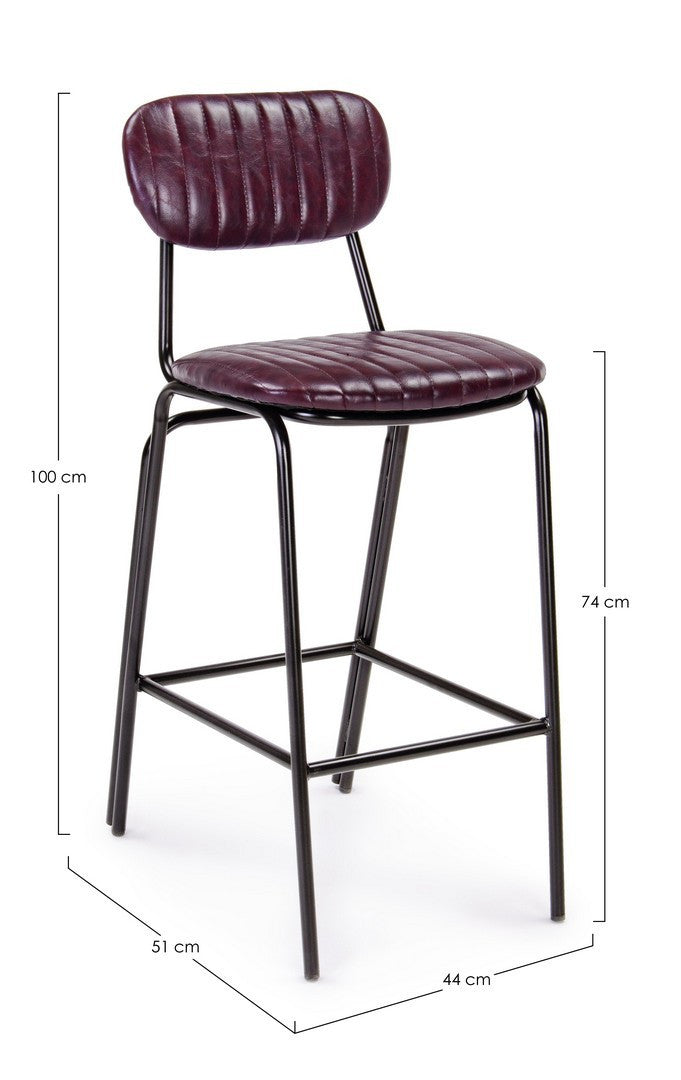 SGABELLO BAR DEBBIE BORDEAUX VINTAGE