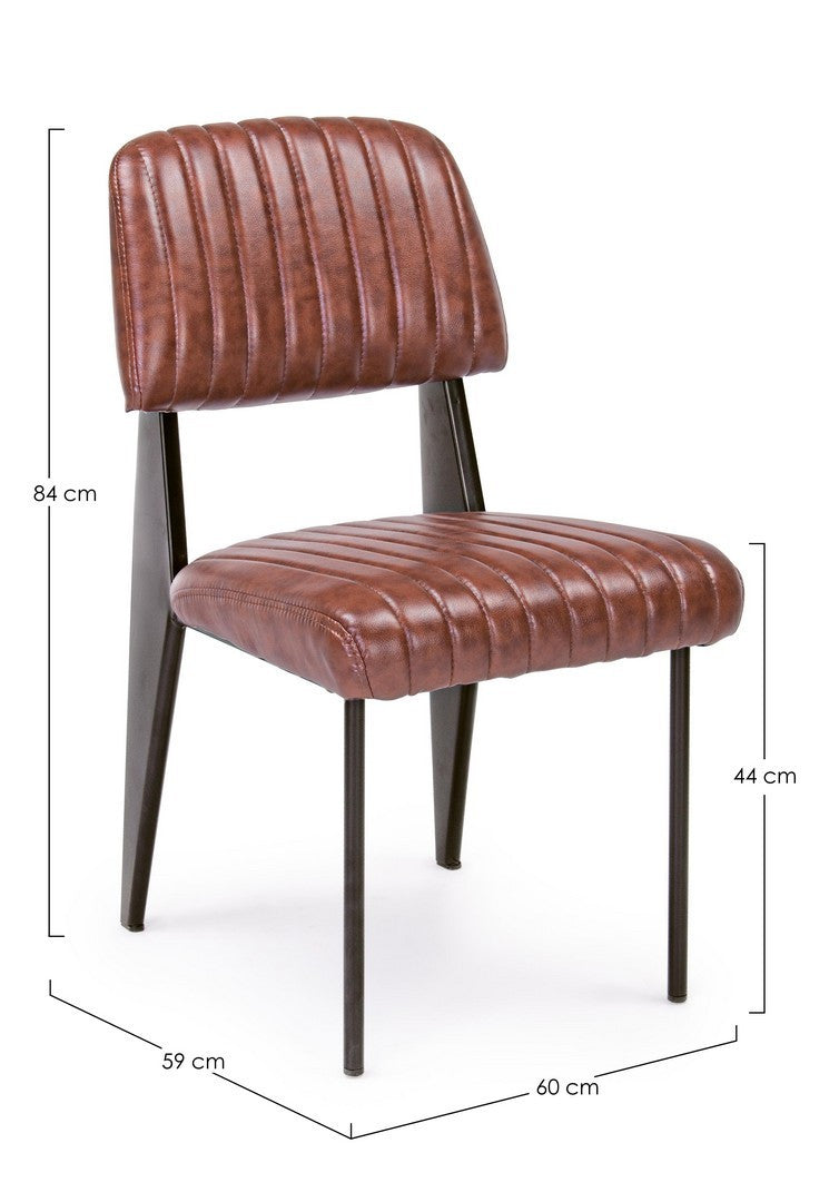 SEDIA NELLY ARANCIO SCURO VINTAGE