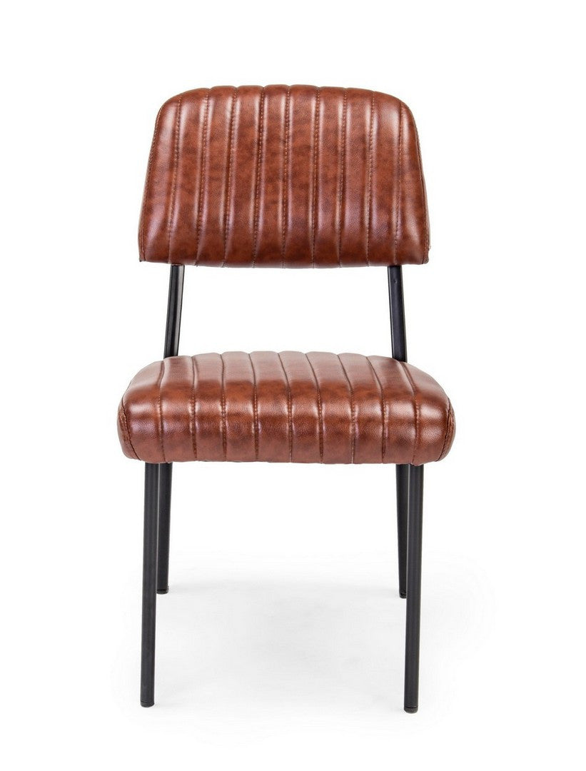 SEDIA NELLY ARANCIO SCURO VINTAGE