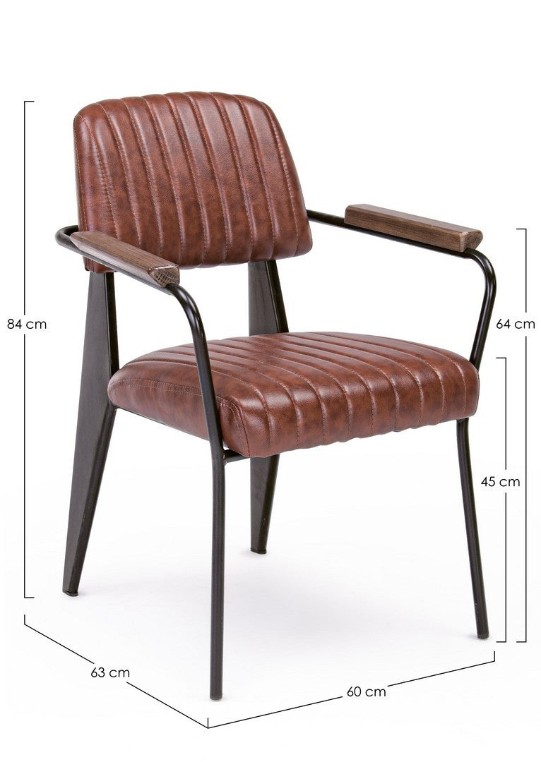 SEDIA C-BR NELLY ARANCIO SCURO VINTAGE