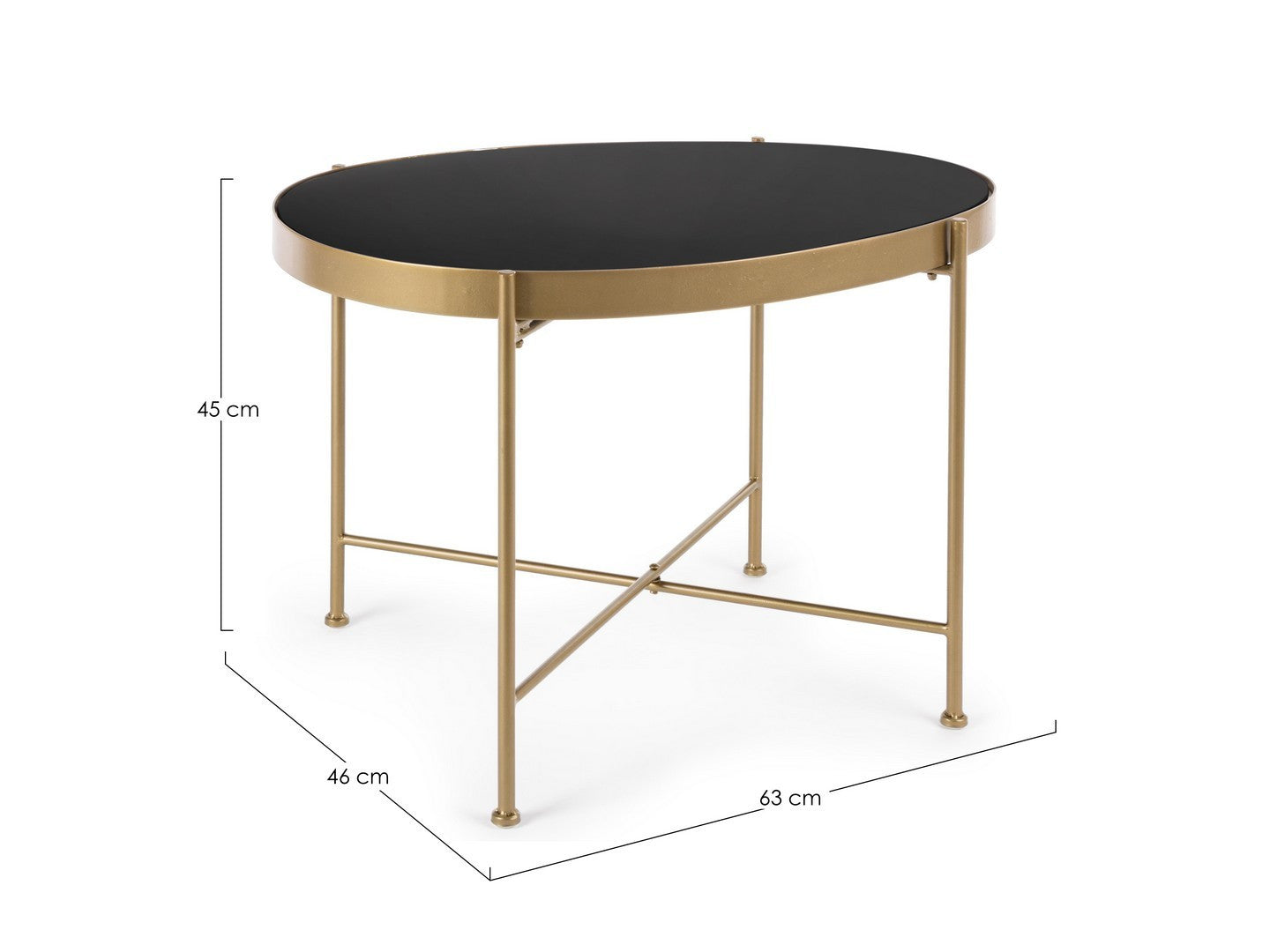 TAVOLINO RASHIDA ORO 63X46