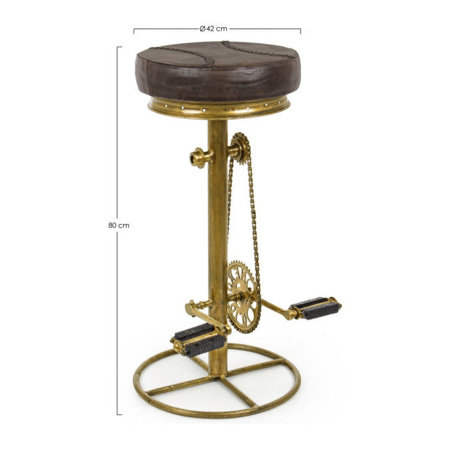 SGABELLO BAR CYCLE ORO H80
