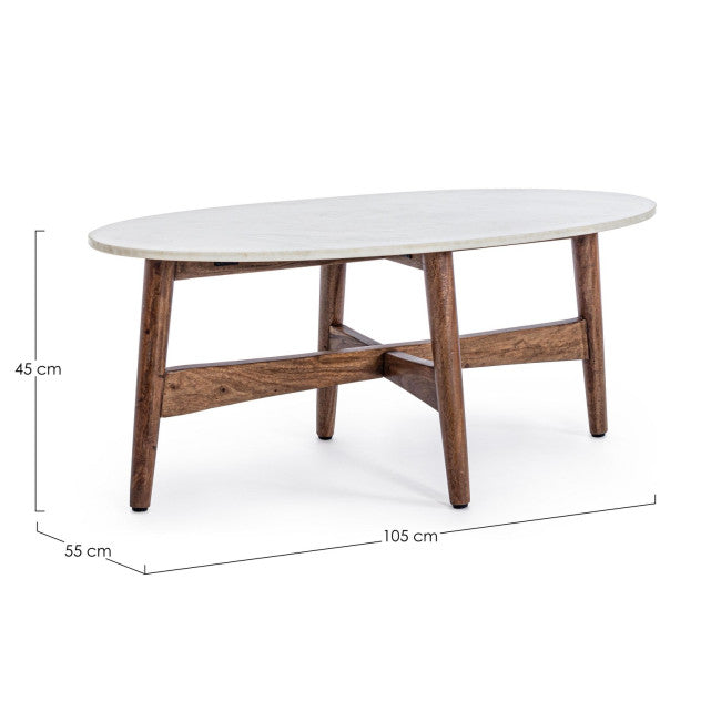 TAVOLINO ALBANY OVALE 105X55