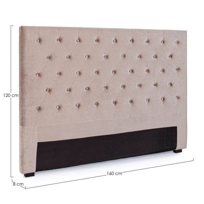 TESTIERA LETTO CASPAR GRIGIO CHIARO 160