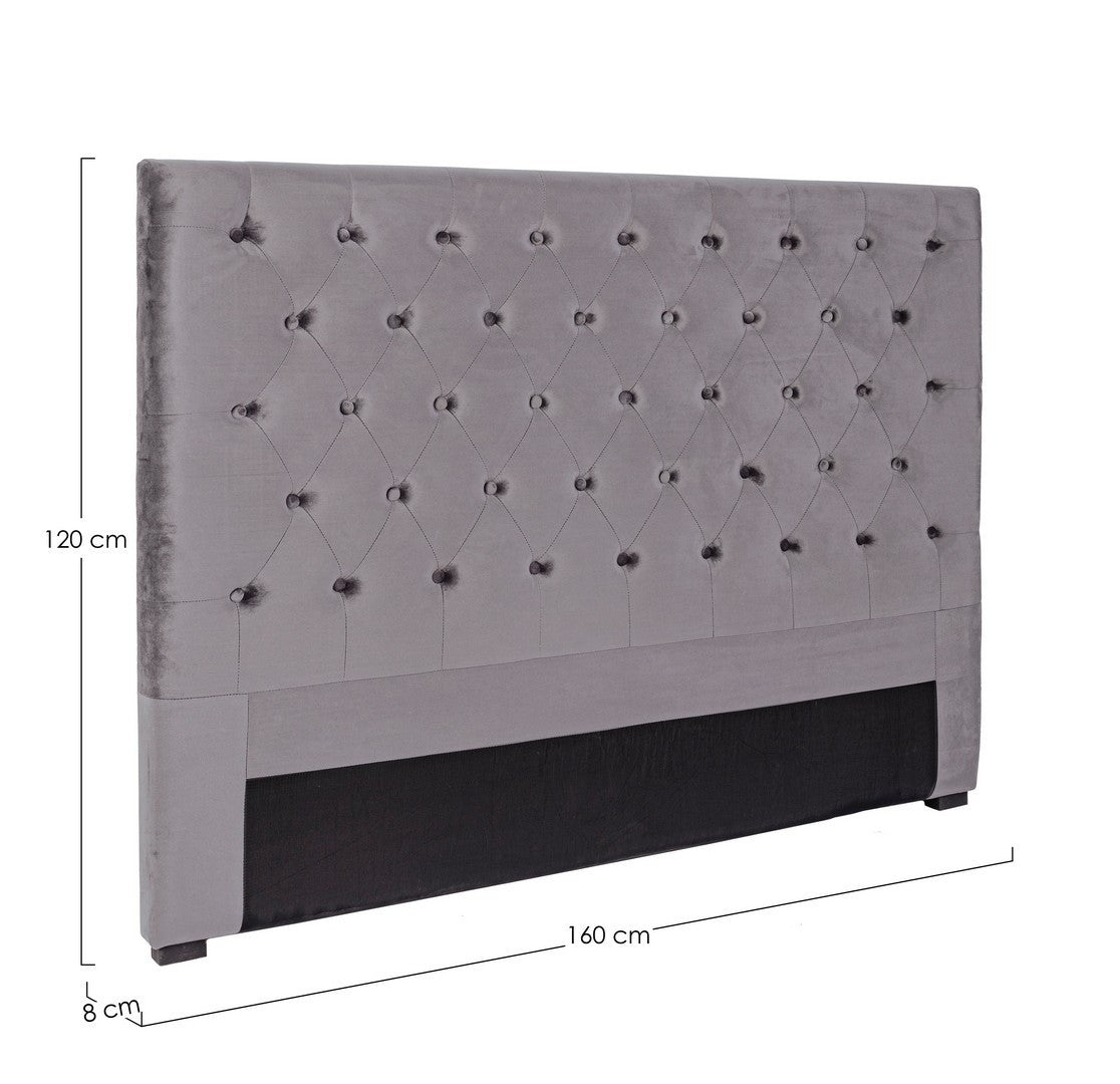 TESTIERA LETTO CASPAR GRIGIO SCURO 160