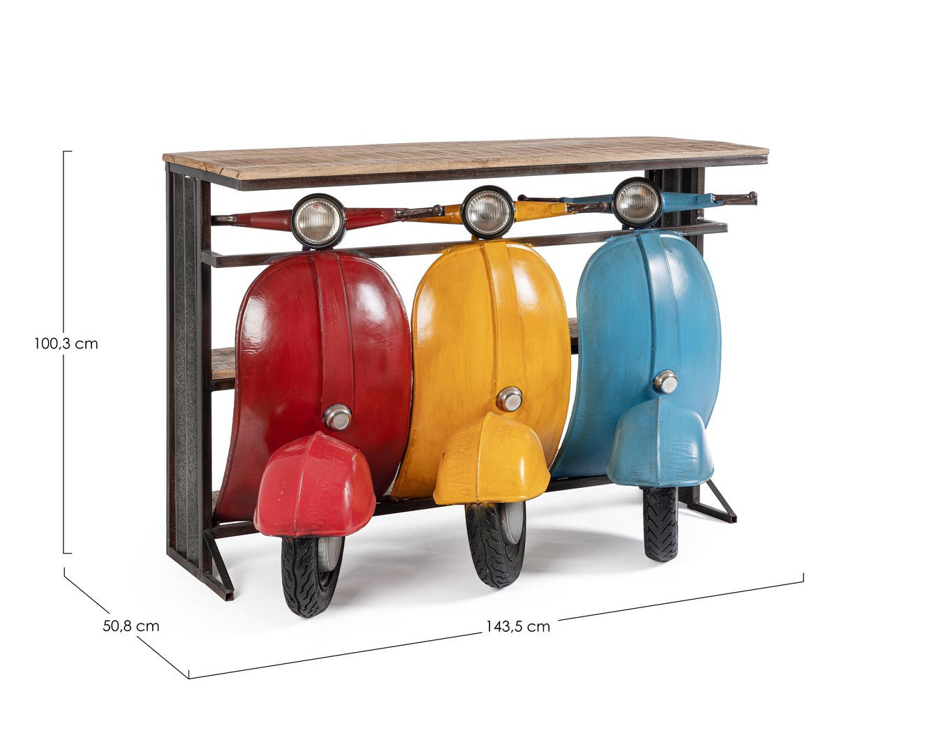 CONSOLLE BAR TRIS VESPA COLOR
