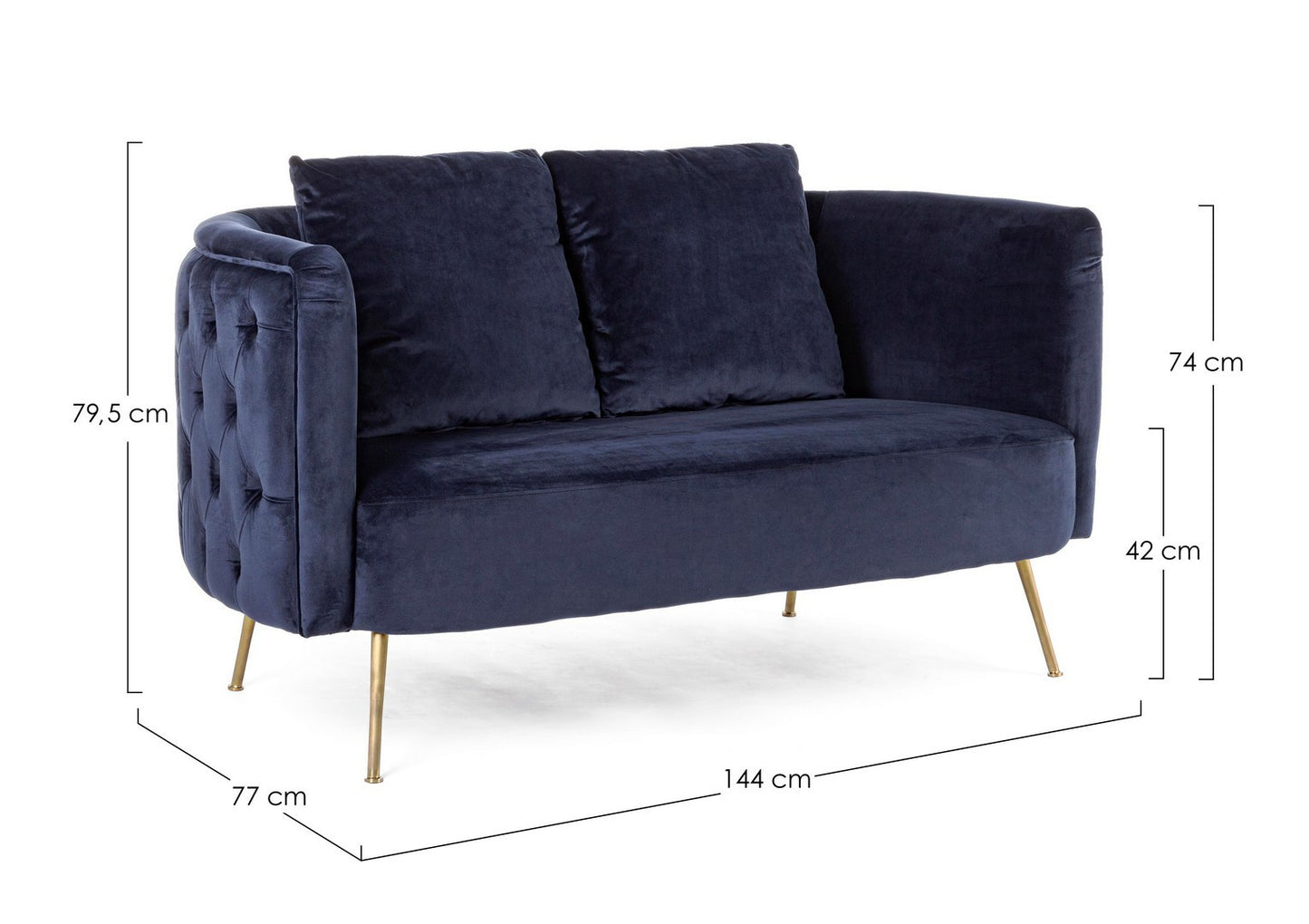 DIVANO 2P TENBURY BLU