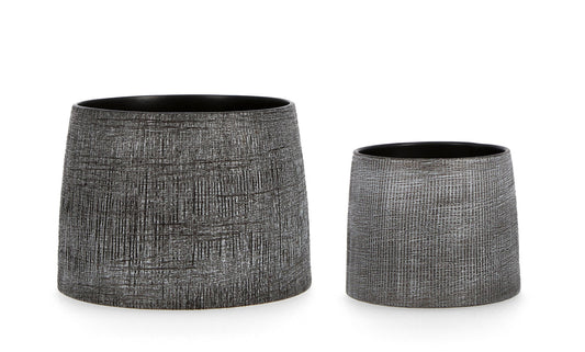 SET2 P.VASO PAPYRUS GRIGIO SCURO