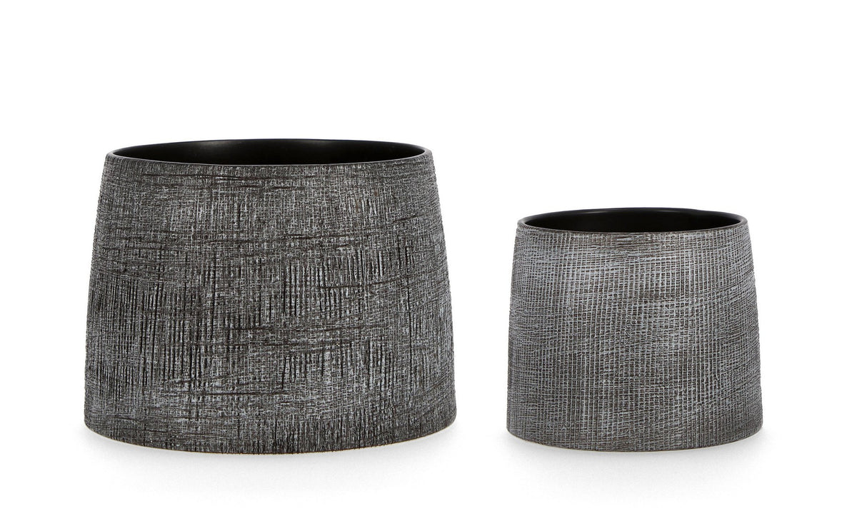 SET2 P.VASO PAPYRUS GRIGIO SCURO