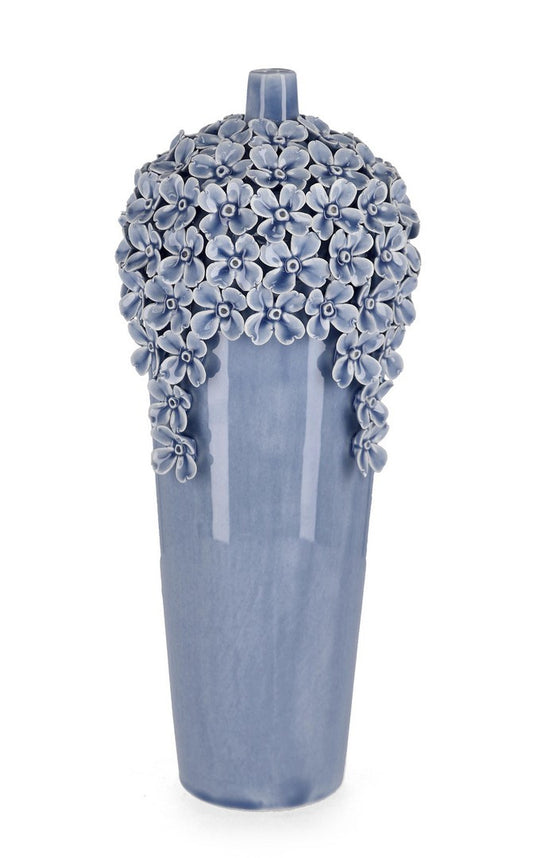 VASO DECORATIVO TREASURE AZZURRO H40