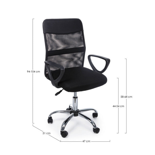 POLTRONA UFFICIO C-BR NAIROBI NERO