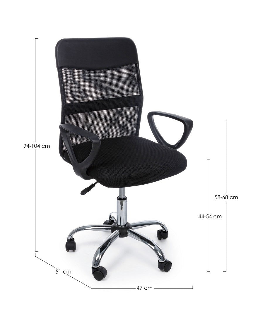 POLTRONA UFFICIO C-BR NAIROBI NERO