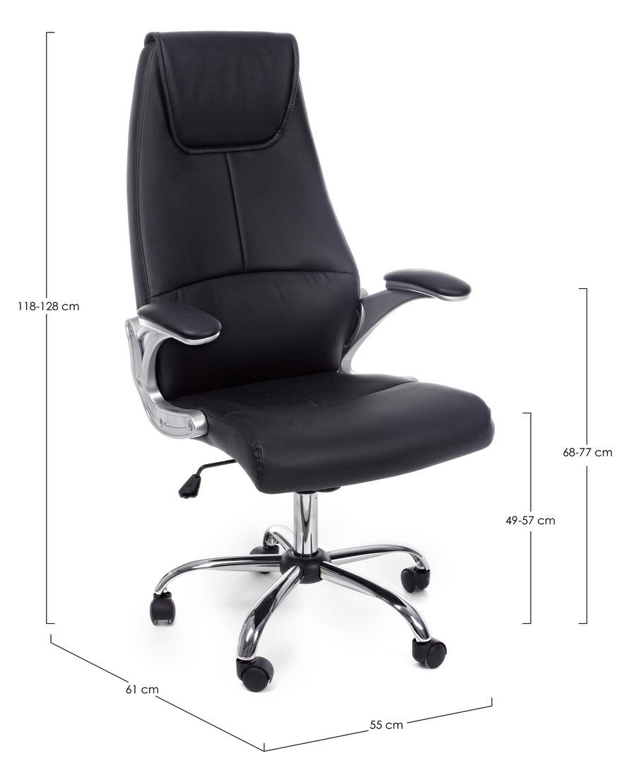 POLTRONA UFFICIO C-BR CAMBERRA NERO
