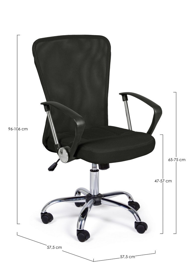 SEDIA UFFICIO C-BR BRISBANE NERO